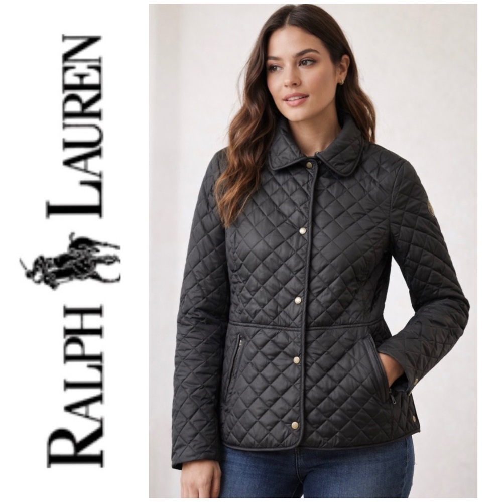 🖤NEW Ralph Lauren Black Quilted Jacket - Women’s Large ($160 Retail)